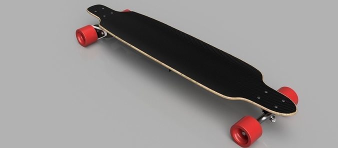 electric skateboard Low-poly 3D model