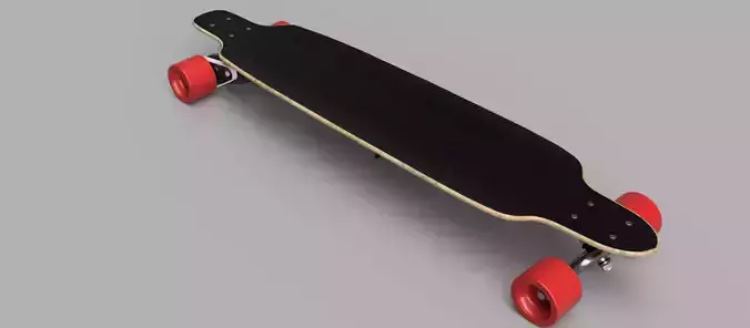 electric skateboard Low-poly 3D model