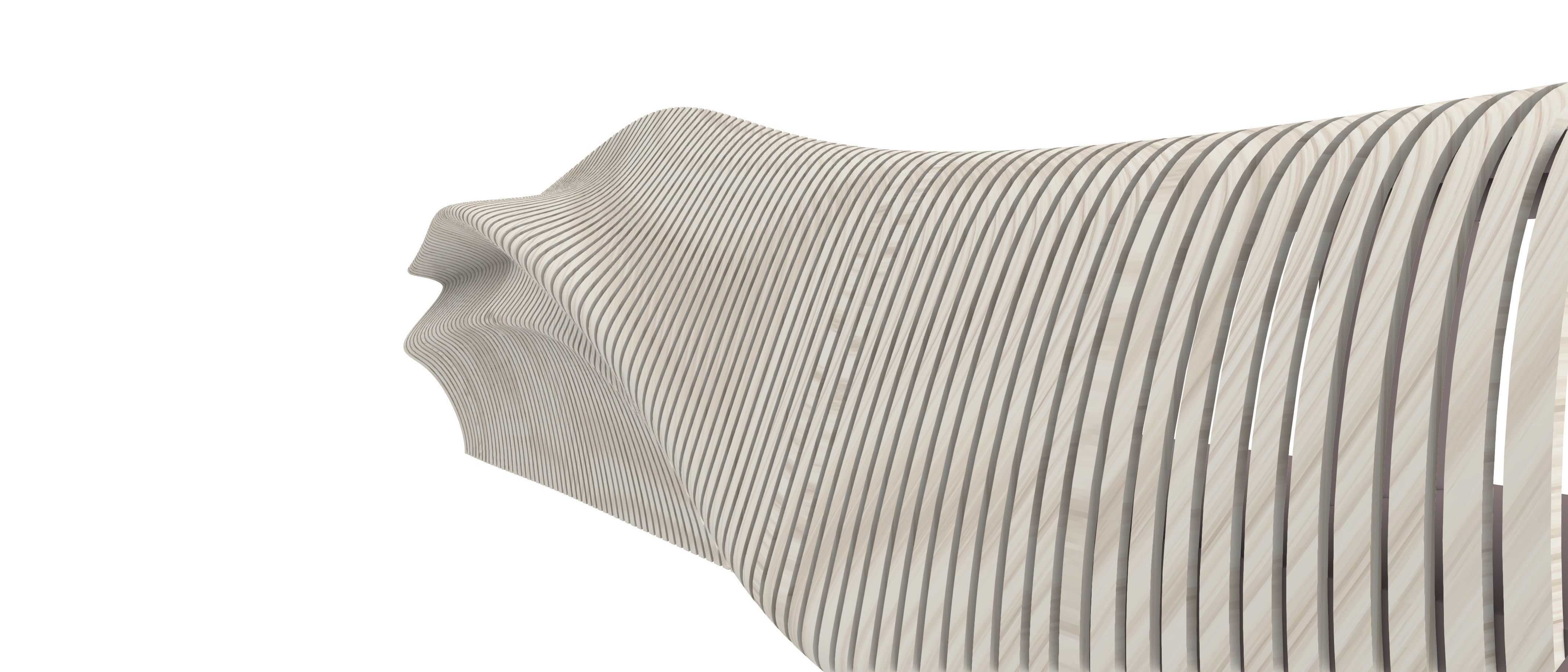 Parametric Reception Desk 3D model_4