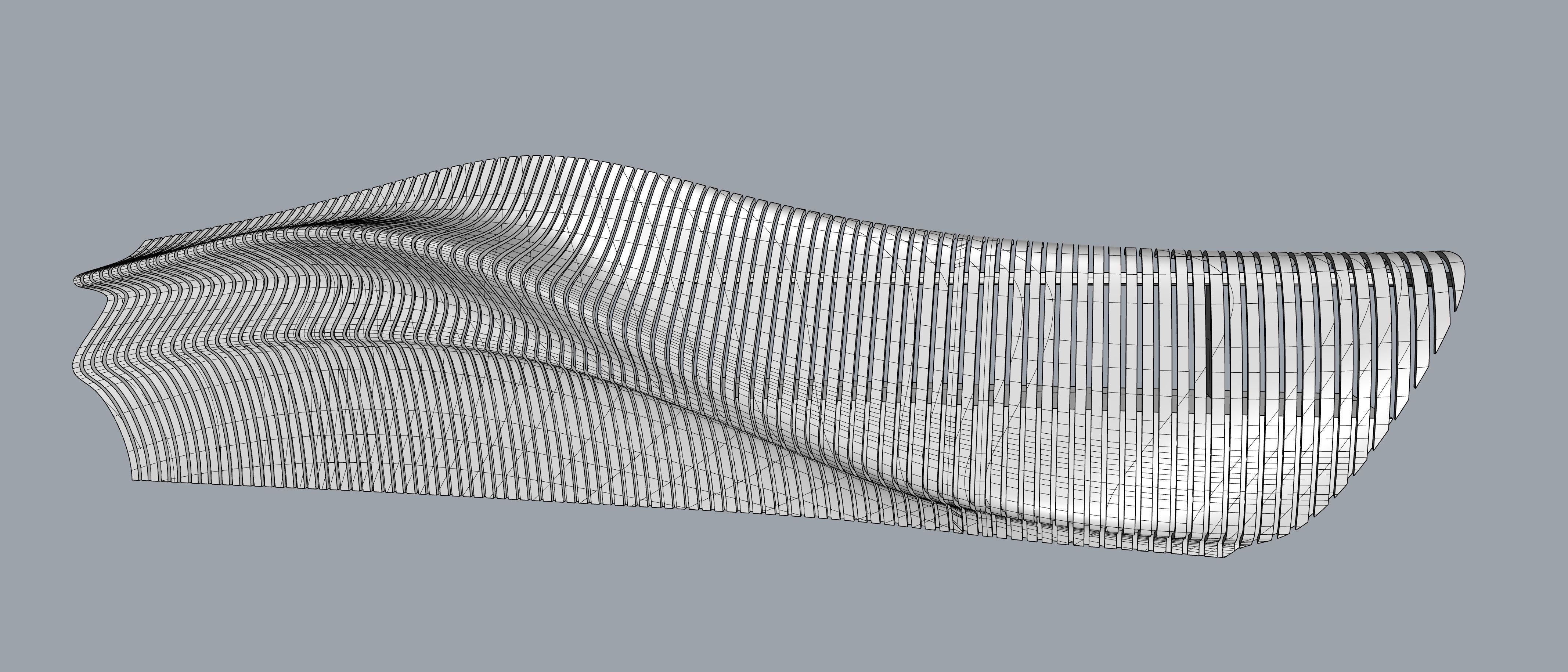 Parametric Reception Desk 3D model_7