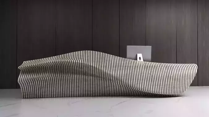 Parametric Reception Desk 3D model