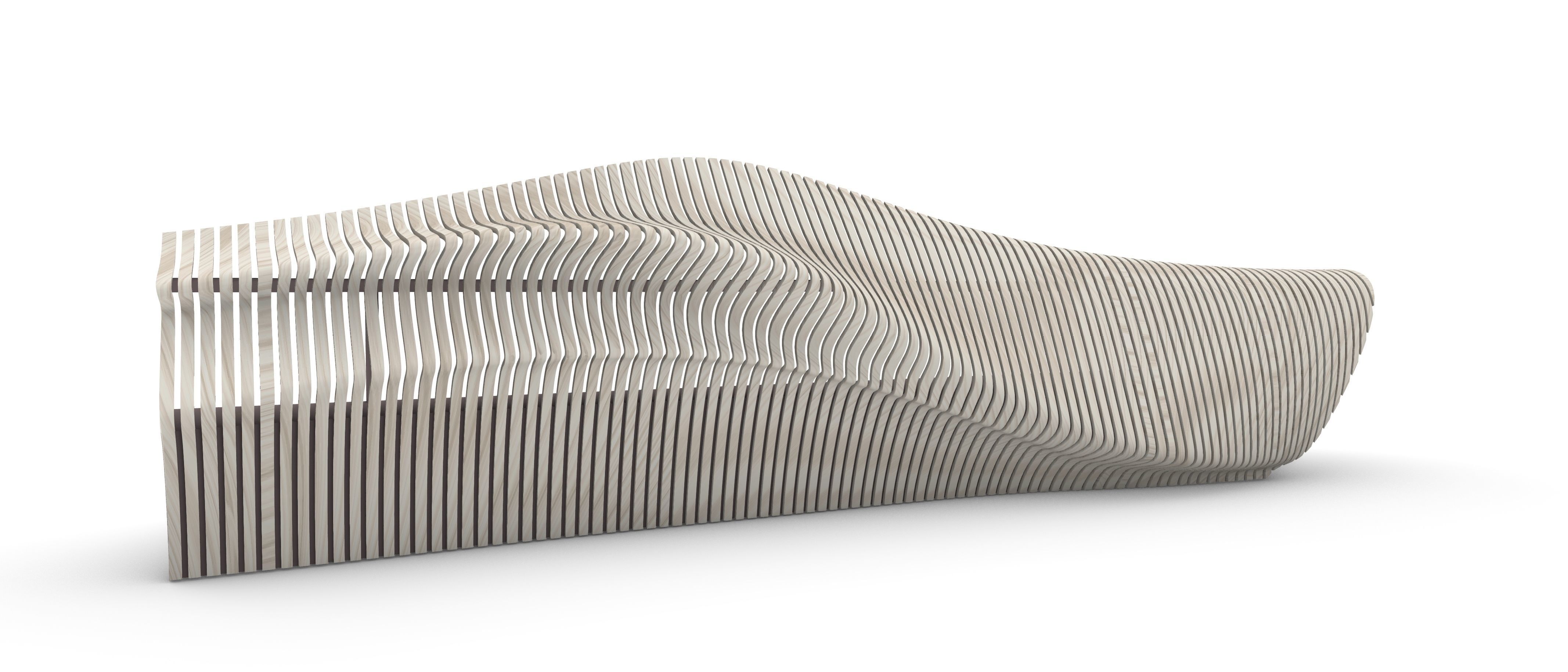 Parametric Reception Desk 3D model_1