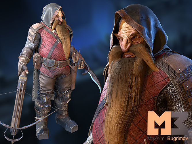 Dwarf Orme Low-poly 3D model