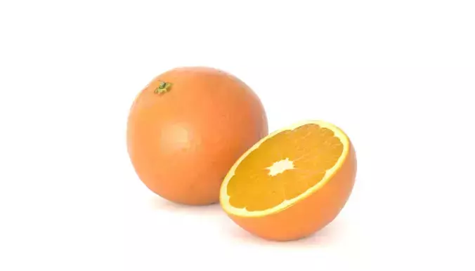 Orange Fruit Photoscan Low-poly 3D model