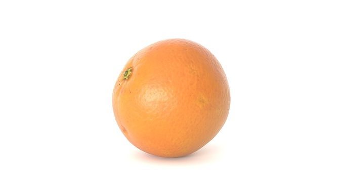 Orange Fruit Photoscan Low-poly 3D model 2