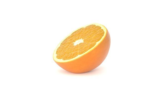 Orange Fruit Photoscan Low-poly 3D model 4