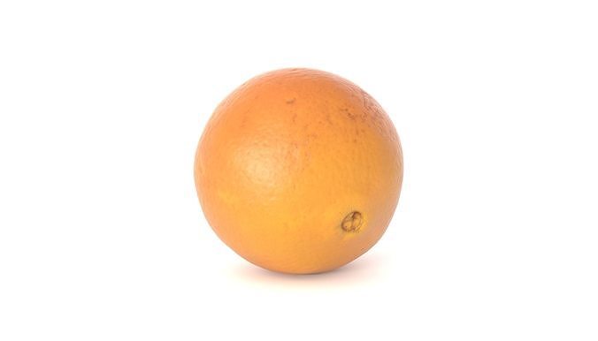 Orange Fruit Photoscan Low-poly 3D model 3