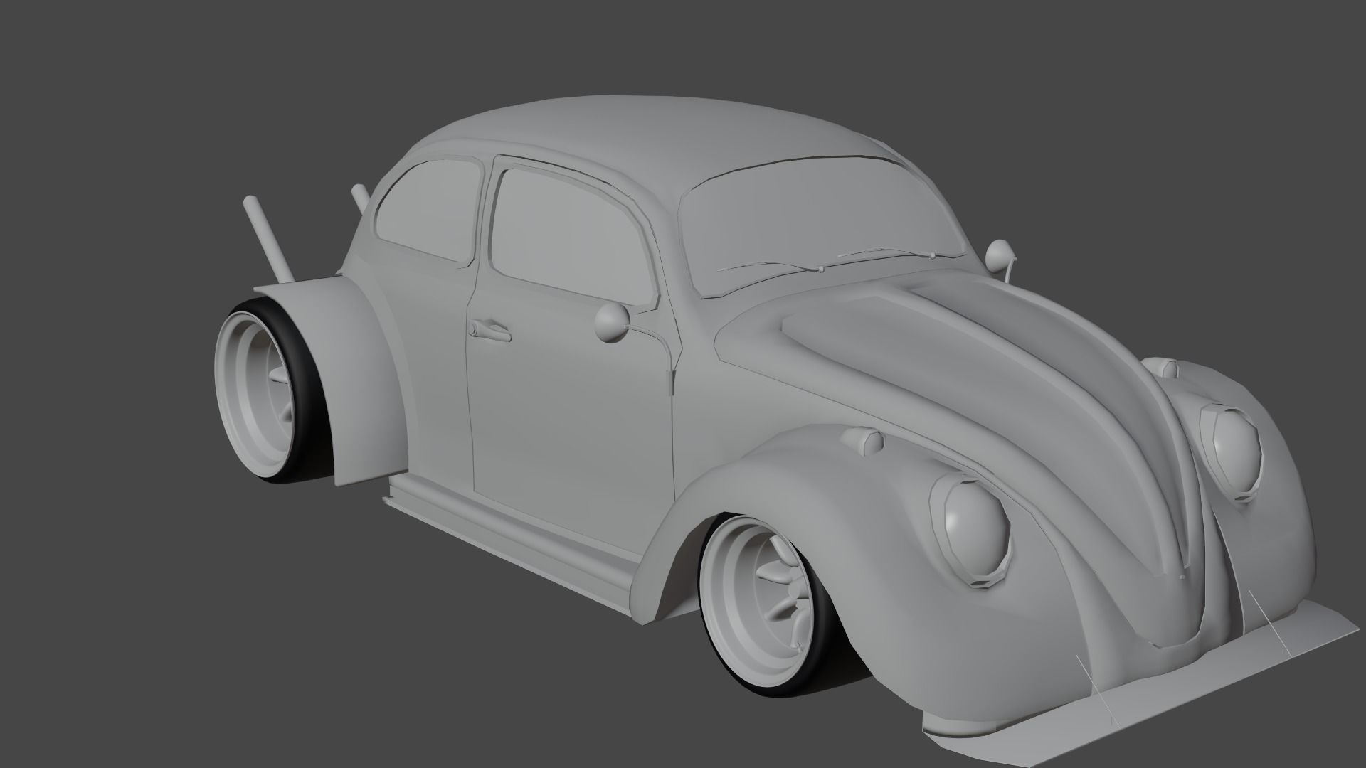 VW Beetles Bosozoku Style 3D model_6