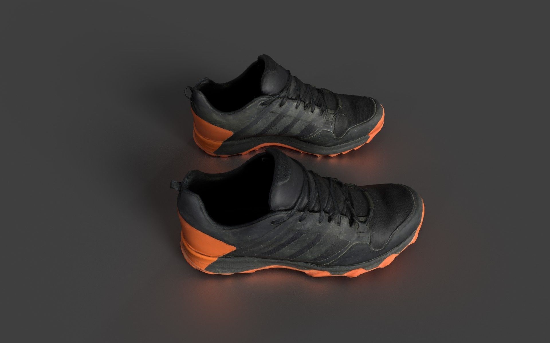 Pair of Sneakers Low-poly 3D model_3
