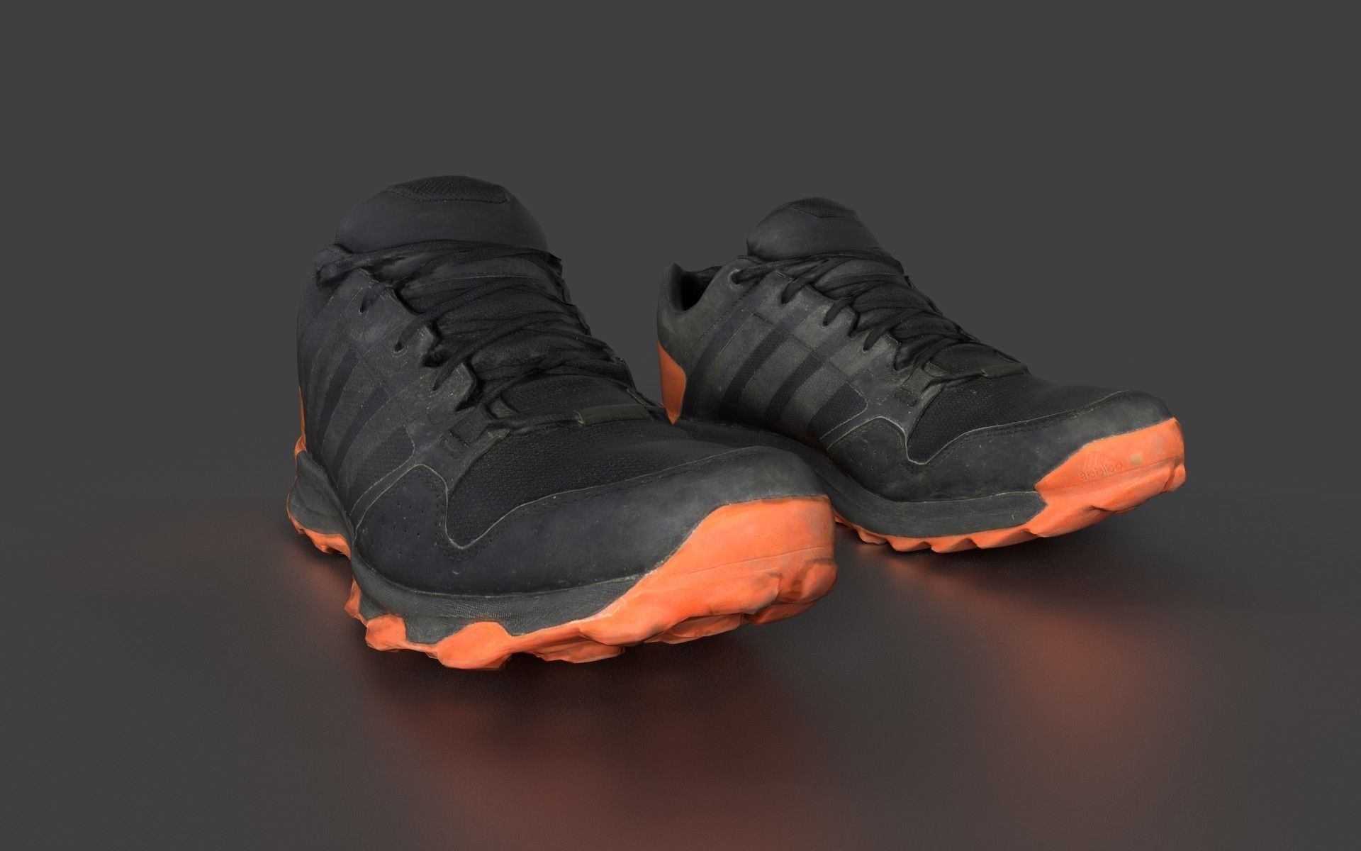 Pair of Sneakers Low-poly 3D model_2