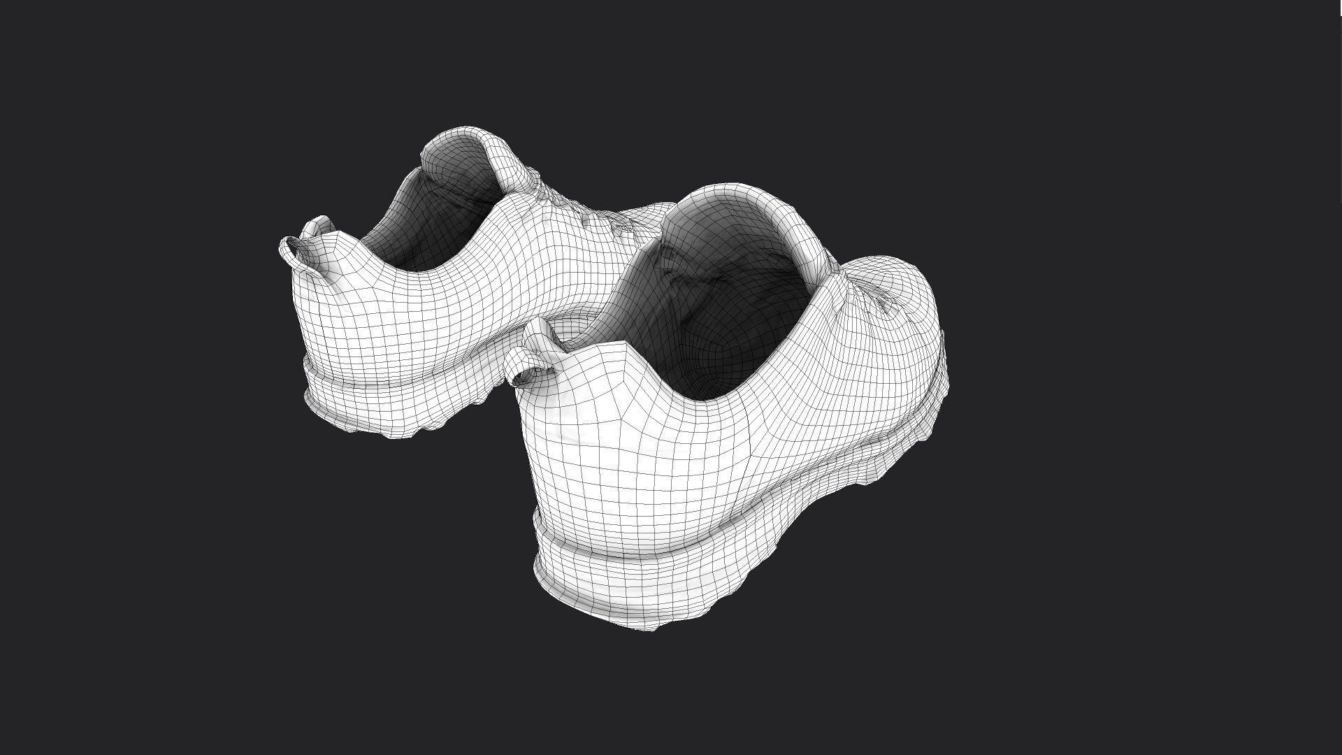 Pair of Sneakers Low-poly 3D model_8