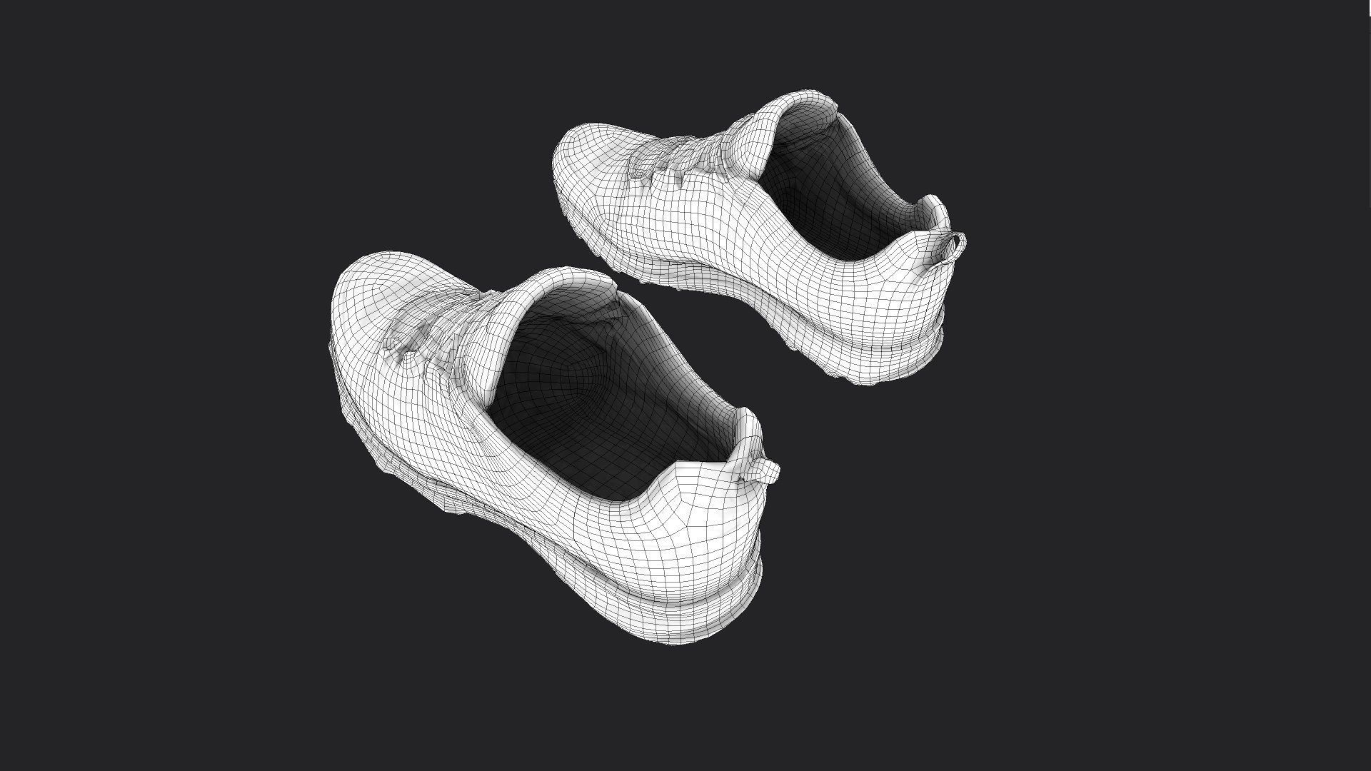 Pair of Sneakers Low-poly 3D model_9
