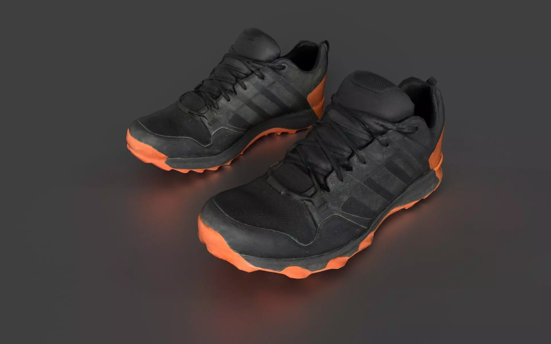 Pair of Sneakers Low-poly 3D model_0