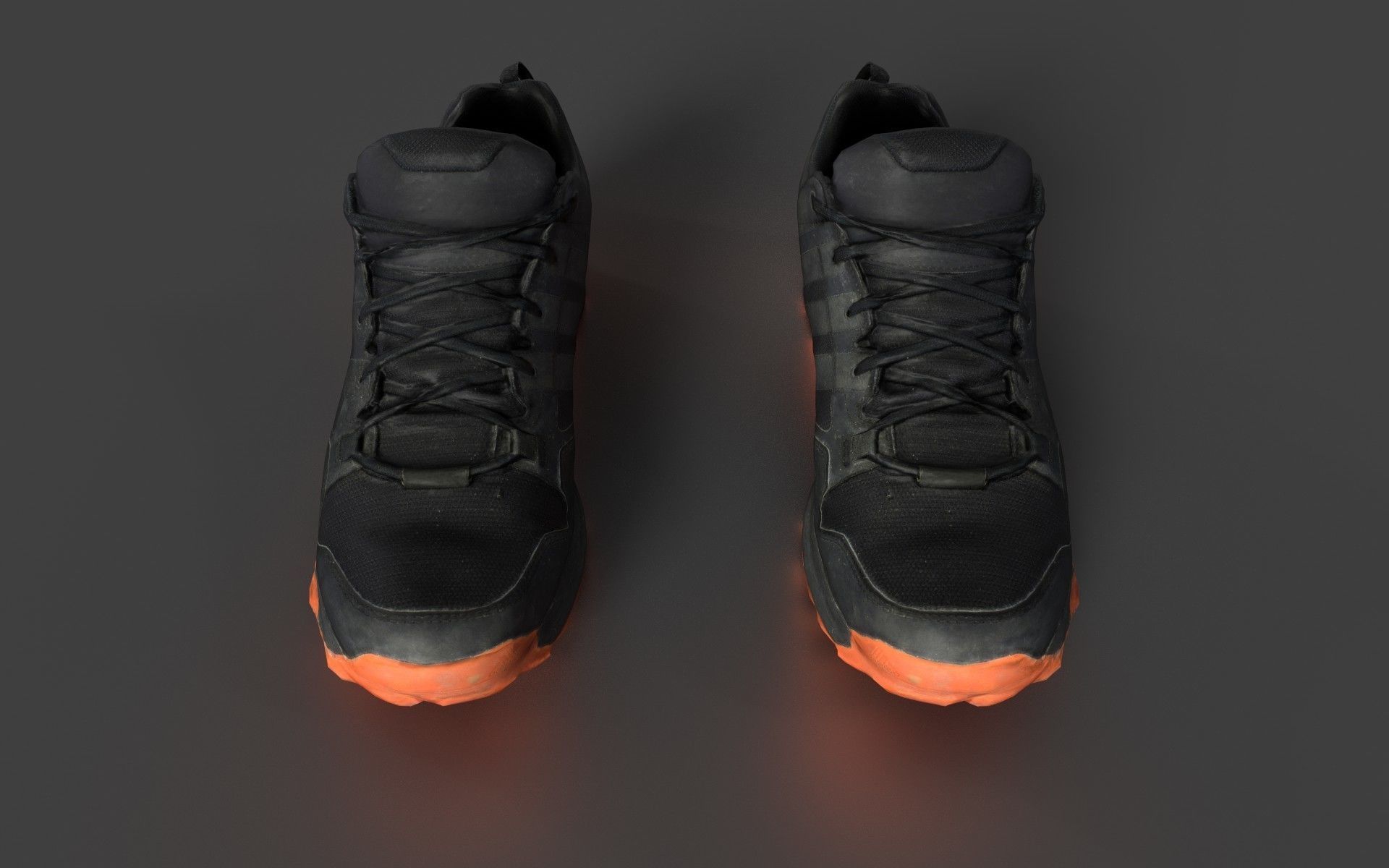 Pair of Sneakers Low-poly 3D model_1