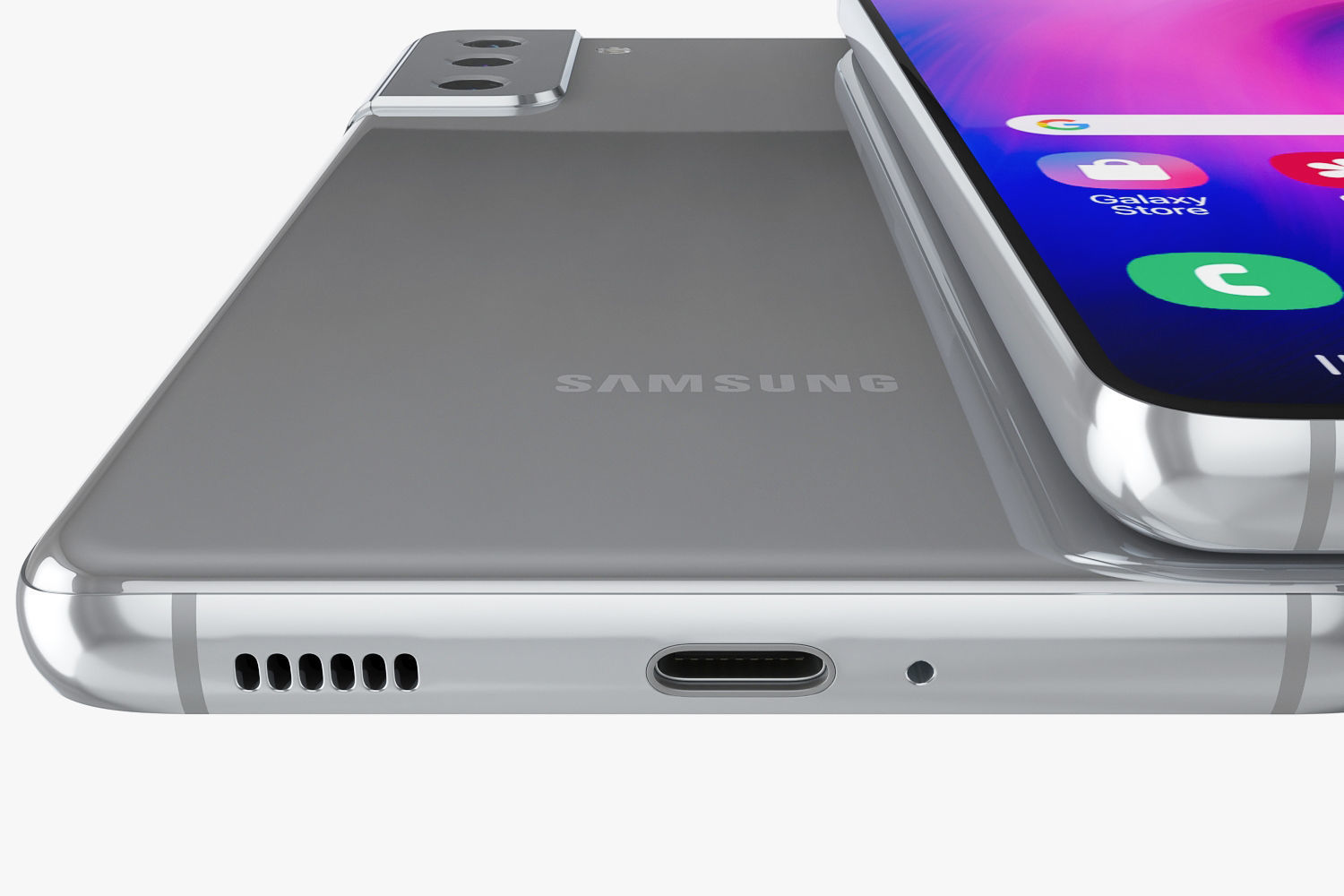 Samsung Galaxy S21 Plus silver v1 3D model_11
