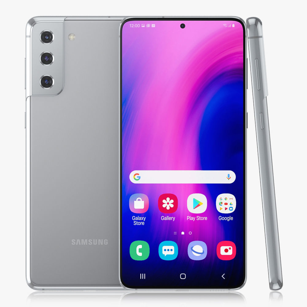 Samsung Galaxy S21 Plus silver v1 3D model_1