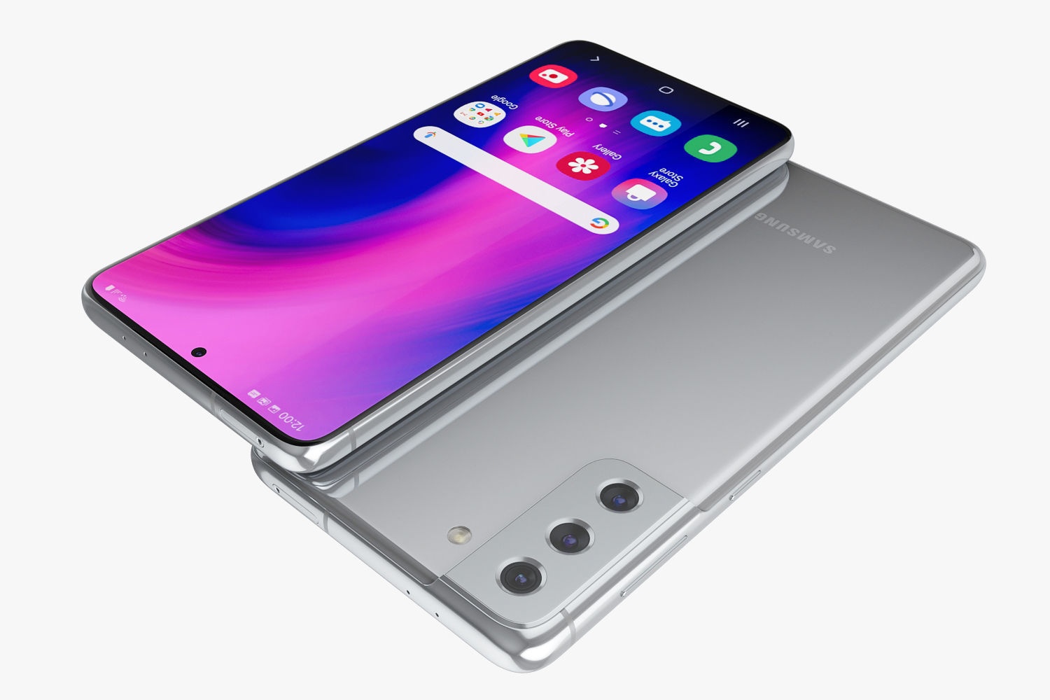 Samsung Galaxy S21 Plus silver v1 3D model_3