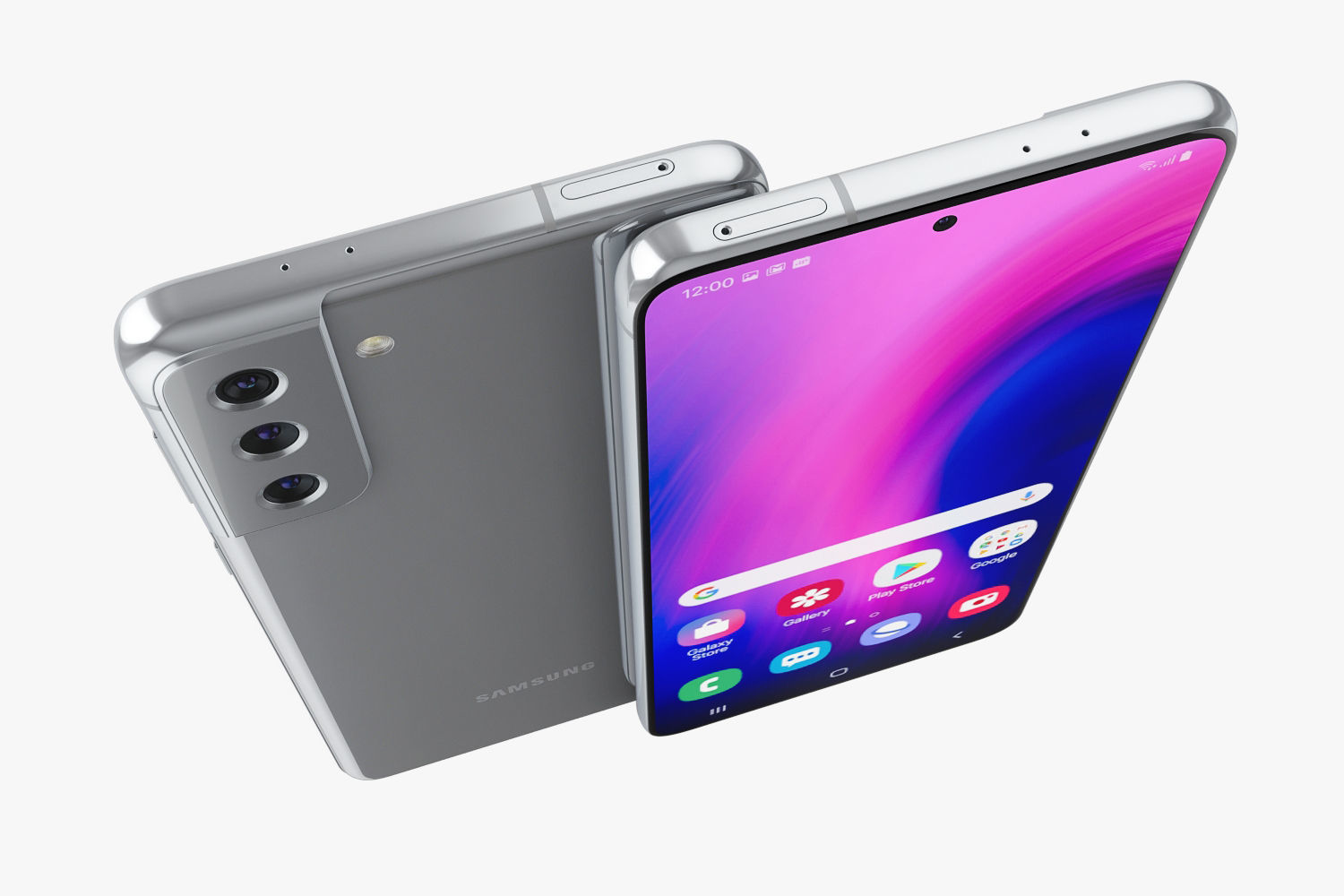 Samsung Galaxy S21 Plus silver v1 3D model_9