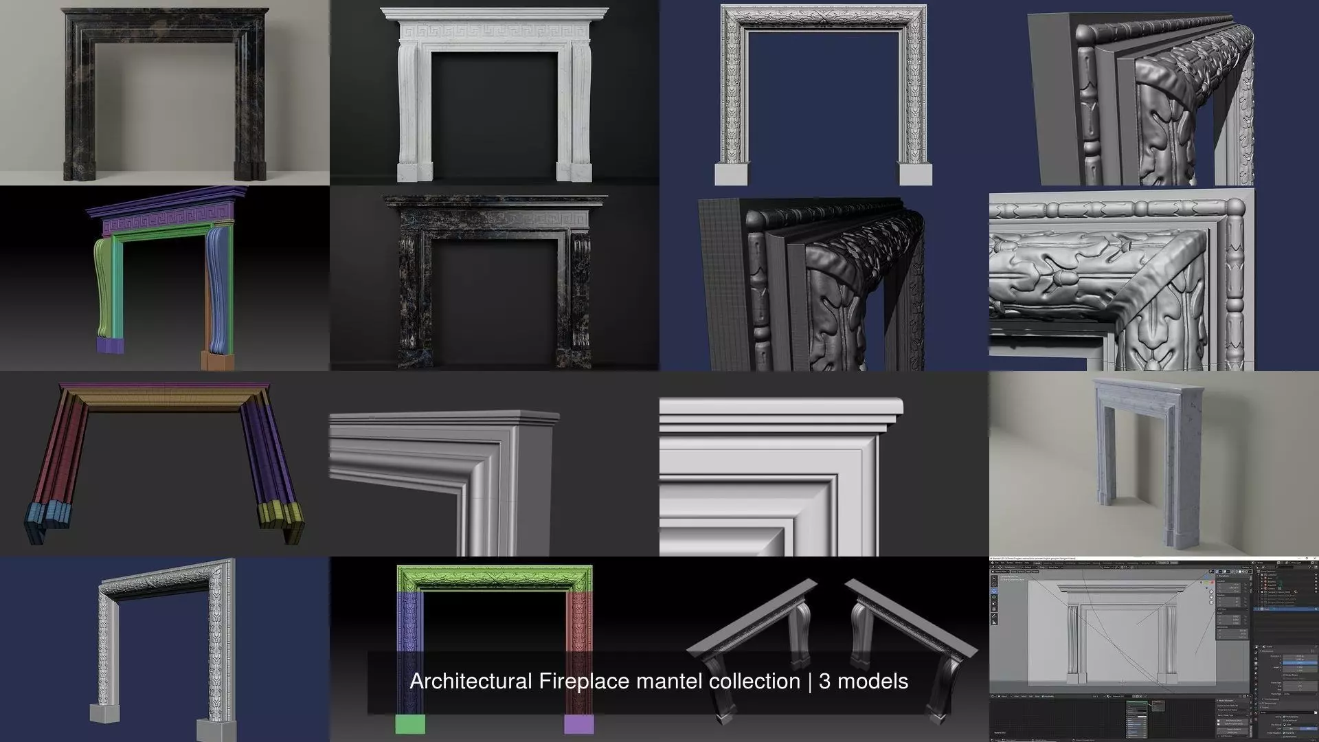 Architectural Fireplace mantel collection _0