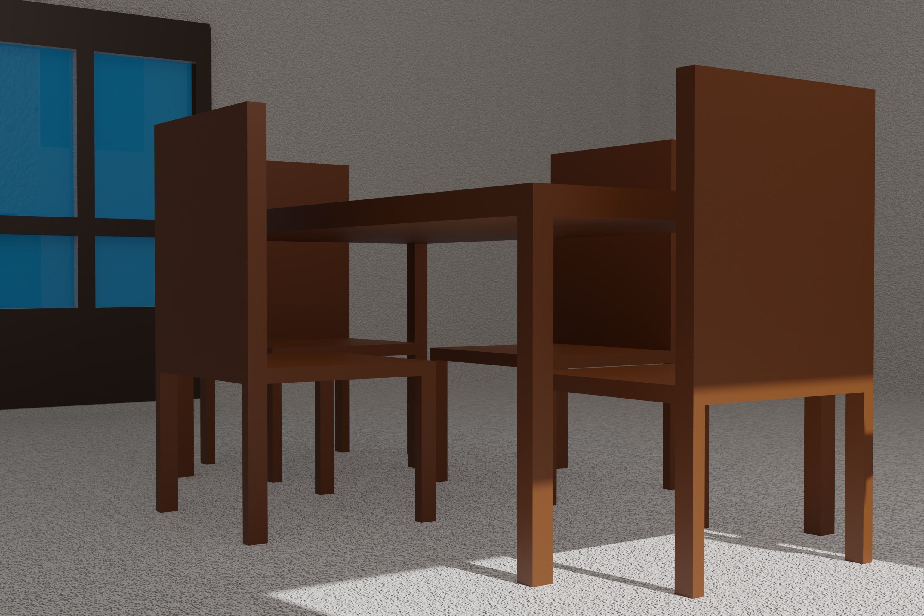 house building with stairs leading up to it 3D model_5