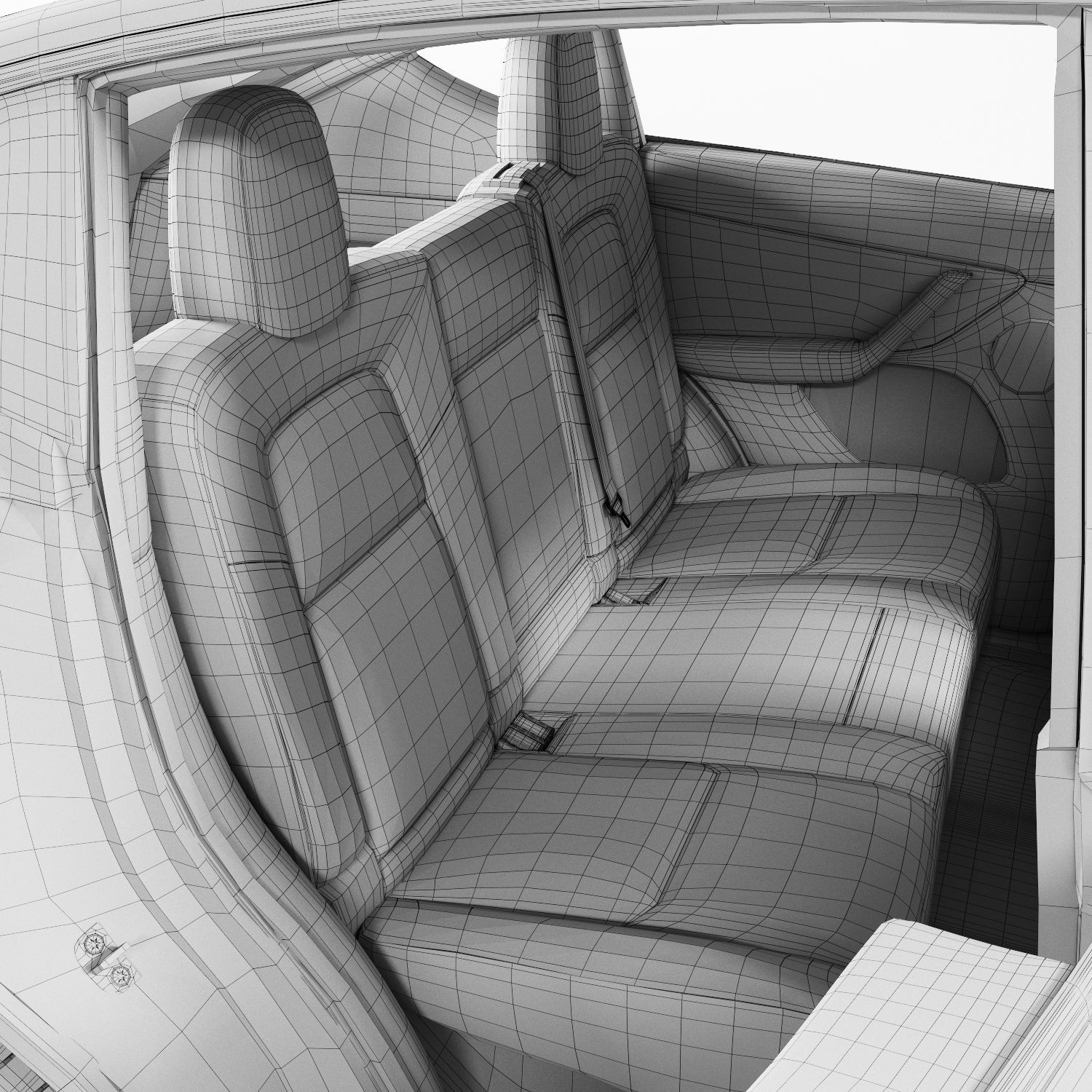 Tesla Model Y silver 3D model_20