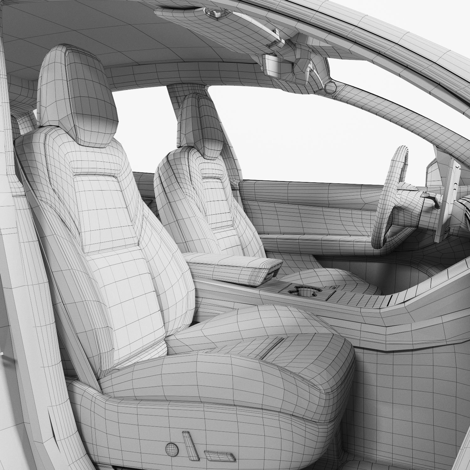 Tesla Model Y silver 3D model_19