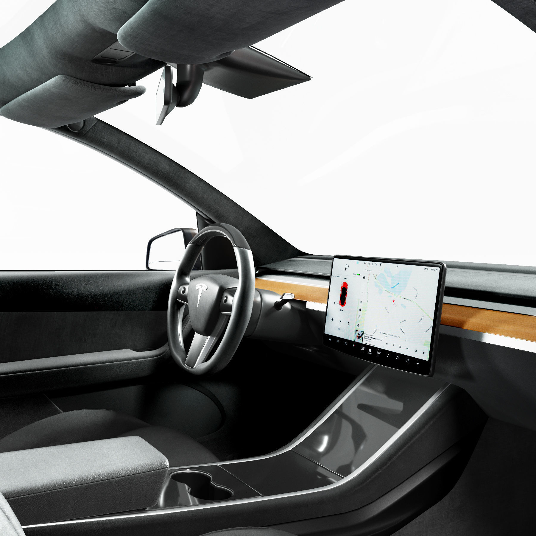 Tesla Model Y silver 3D model_8