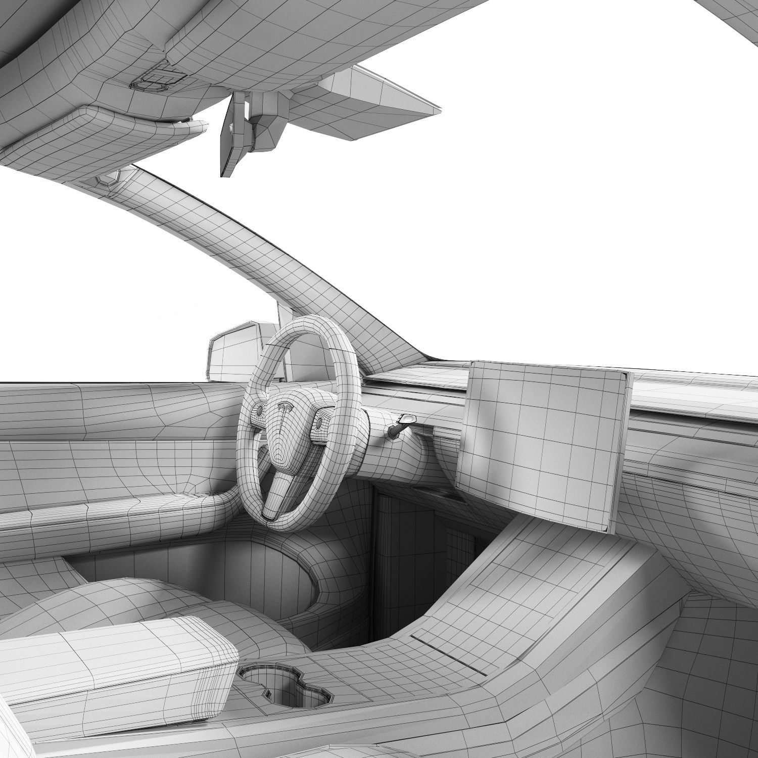 Tesla Model Y silver 3D model_18