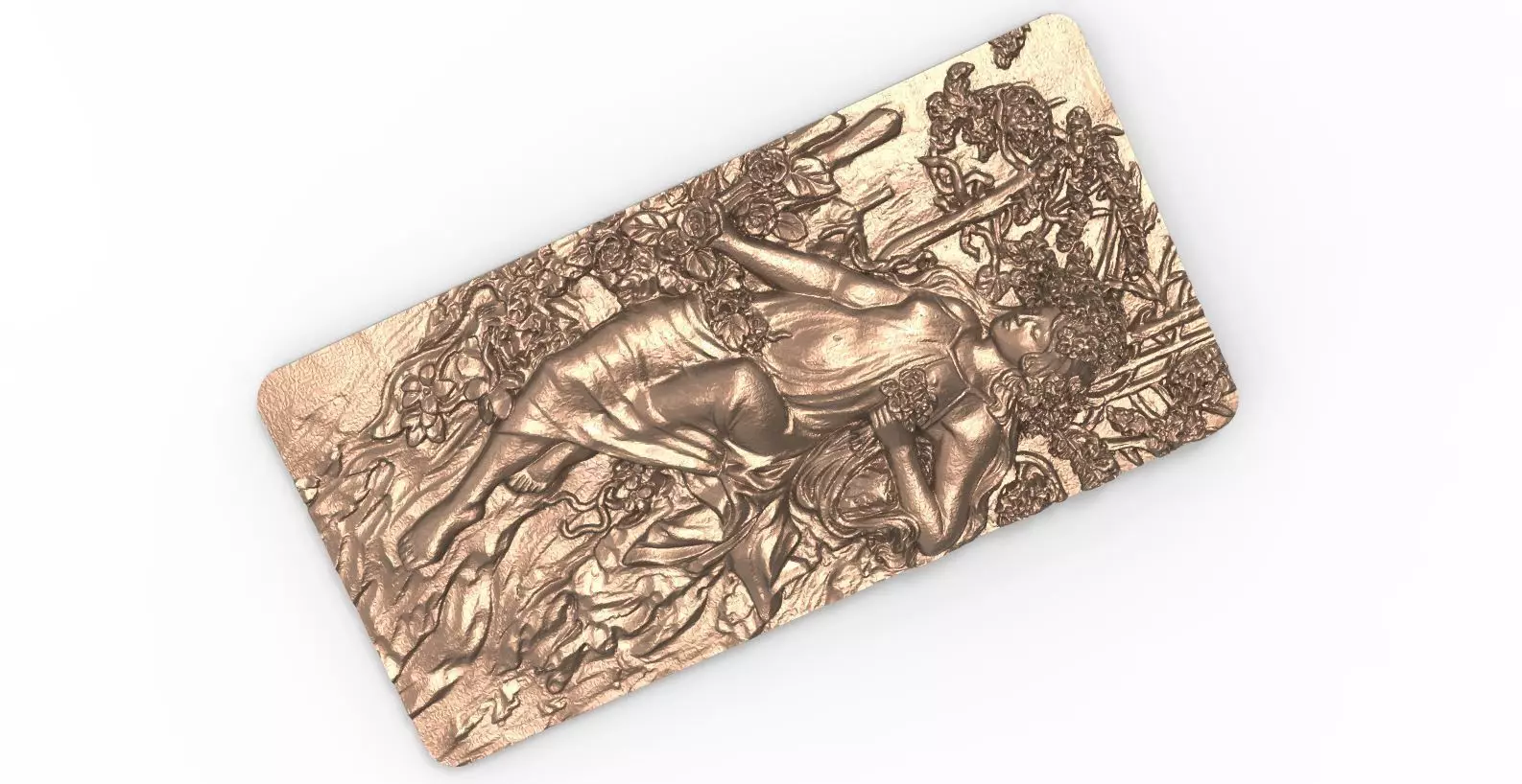 Panel - woman-in-nature - stl 3D print model