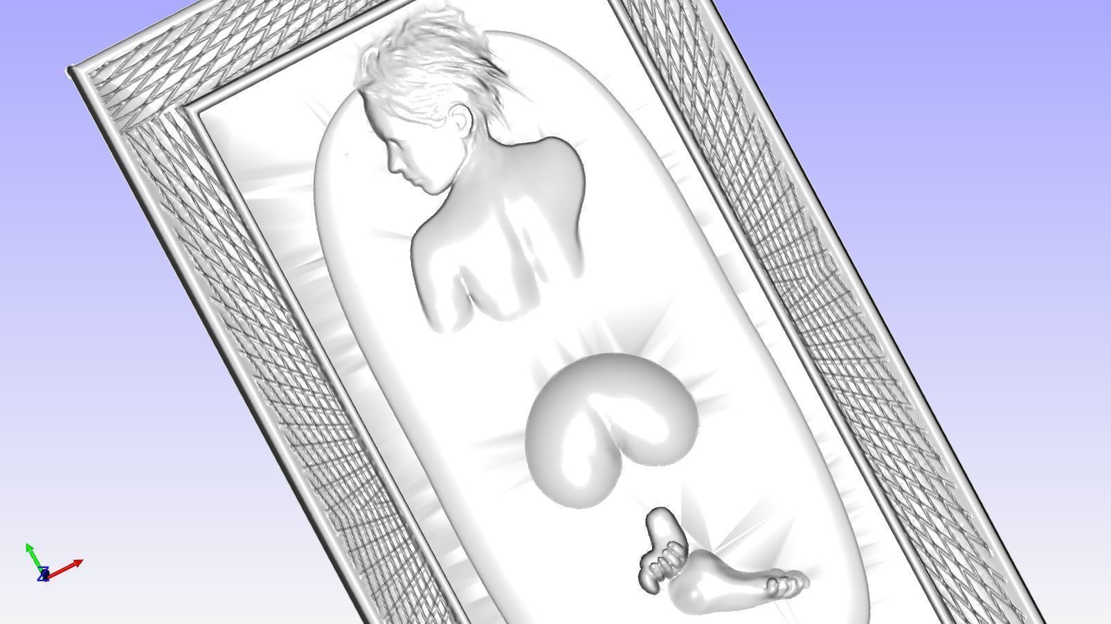 Panel - woman  3D print model_5