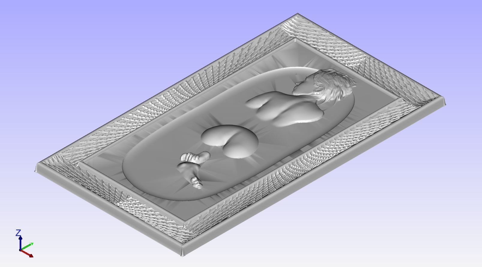 Panel - woman  3D print model_1