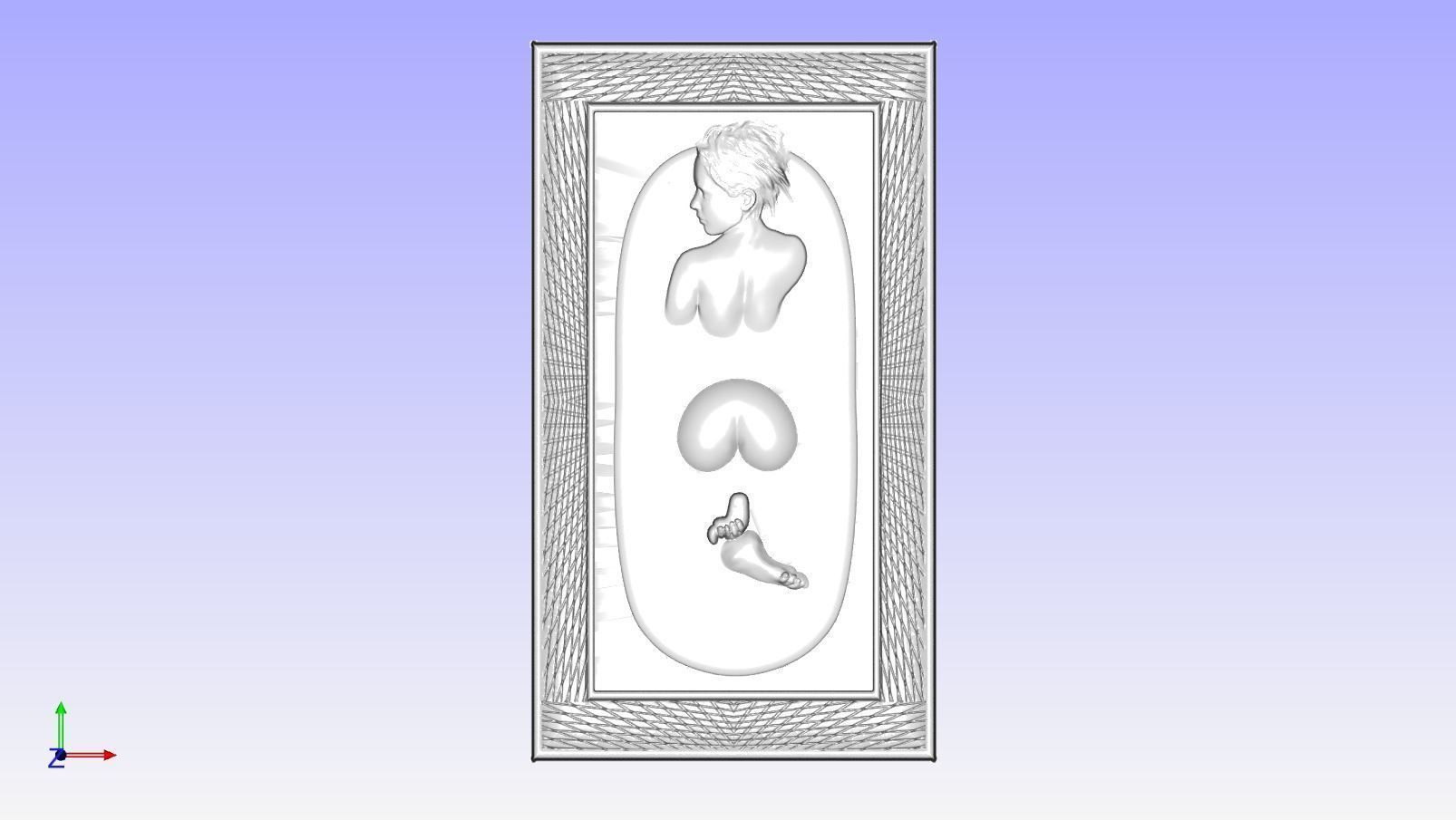 Panel - woman  3D print model_2