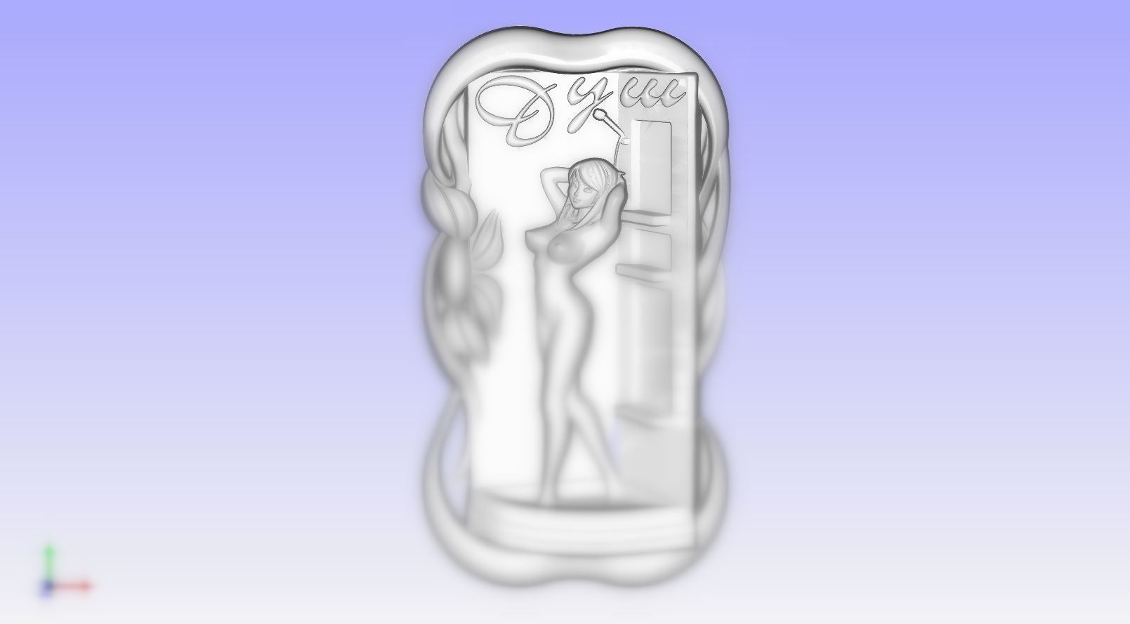 Panel - girl - stl 3D print model_2