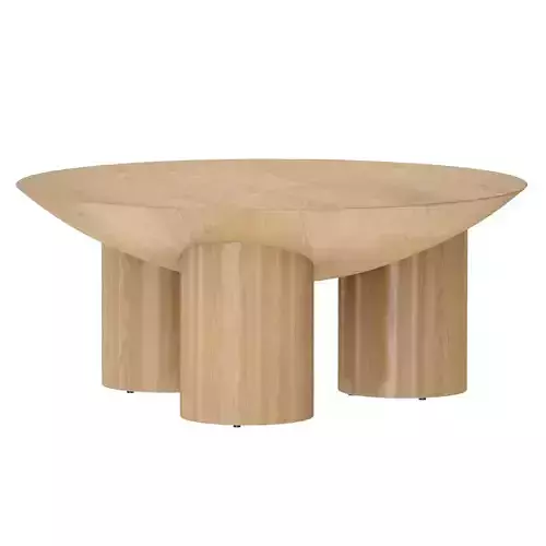 Tom Natural Three-Legged Coffee Table Crate and Barrel