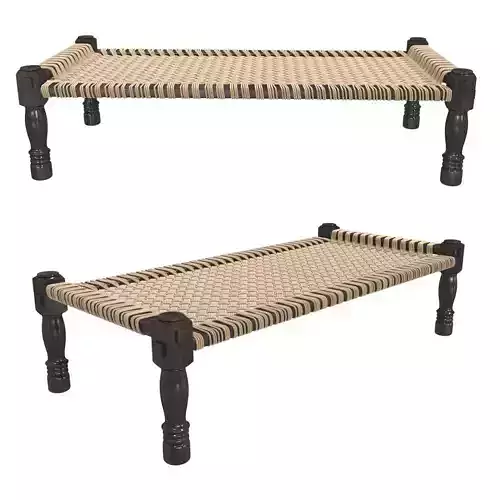Restoration Hardware WOVEN INDIAN CHARPOY BENCH 3D model