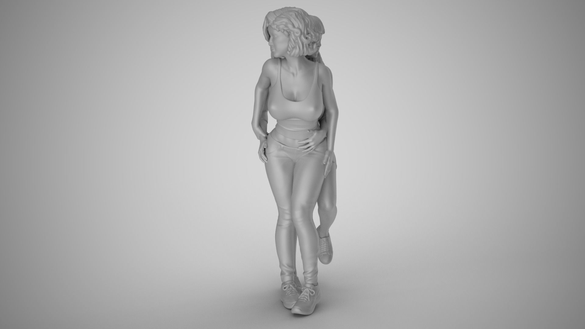 Scared Girls 3D print model_3