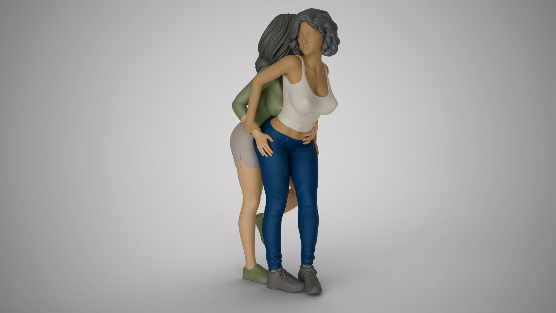 Scared Girls 3D print model_5