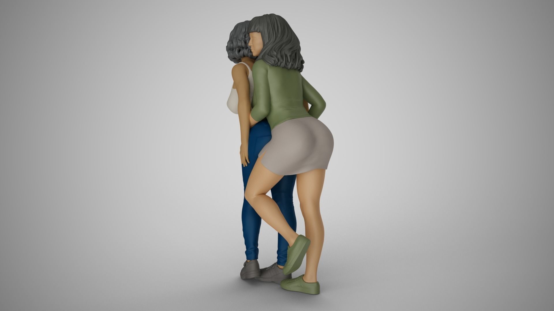 Scared Girls 3D print model_9