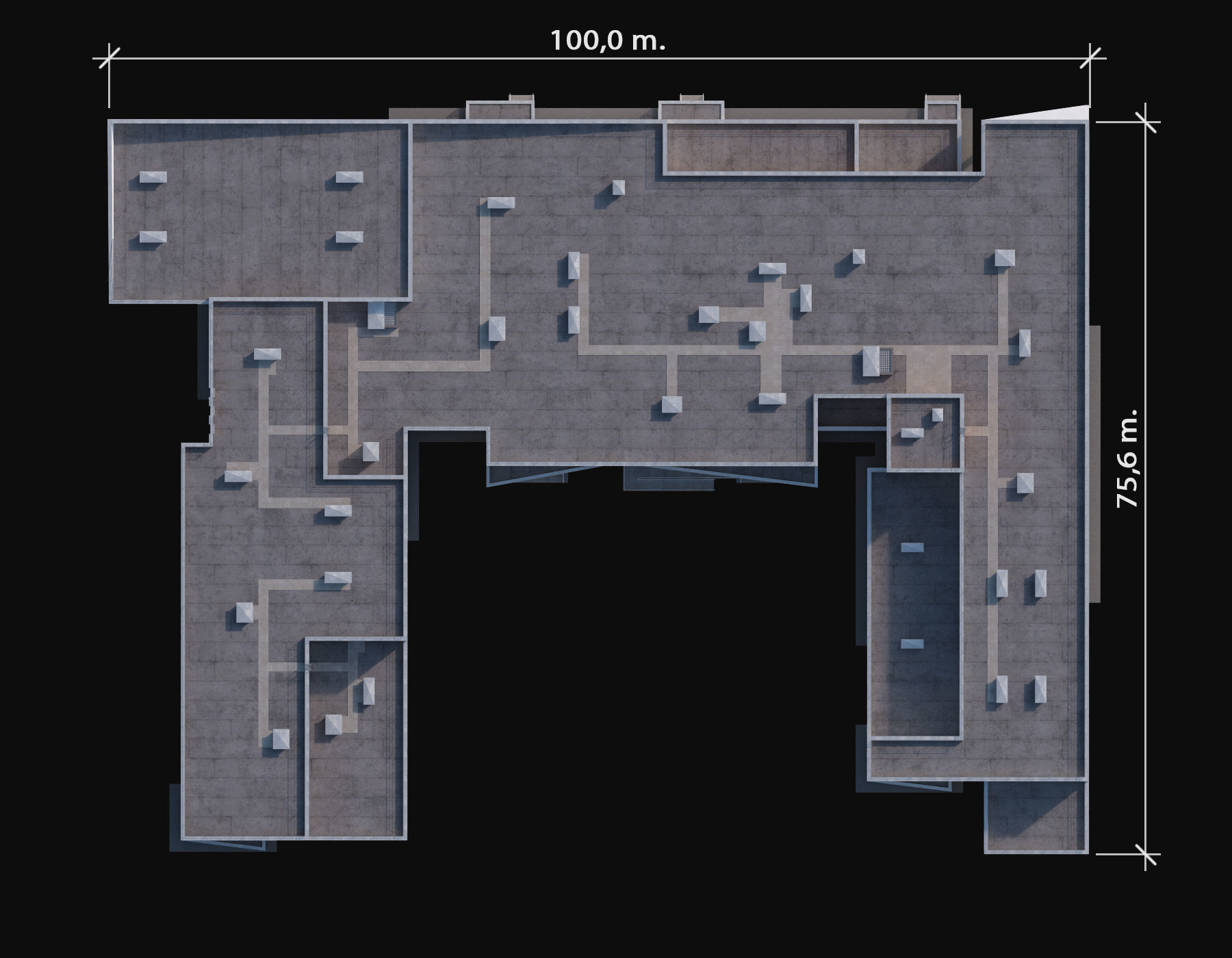 Modern school building 3D model_7