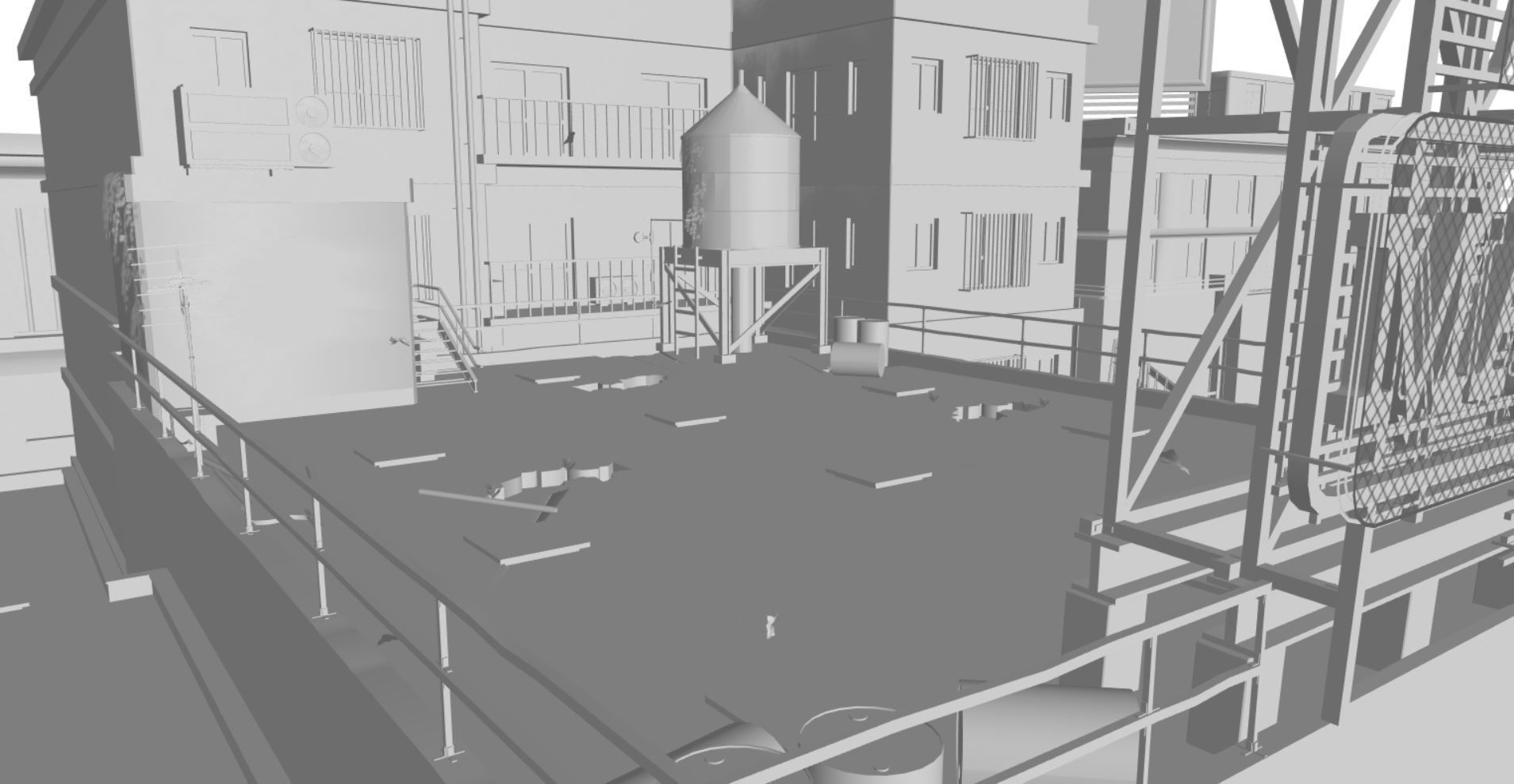 Scene - Rooftop - Exterior 3D model_4