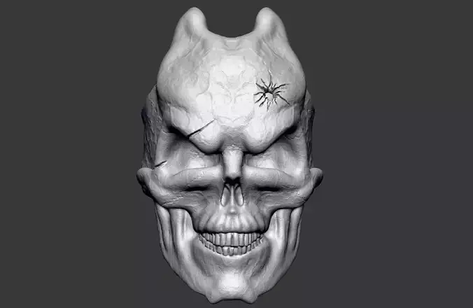 Skull Damage Ring  3d print model  