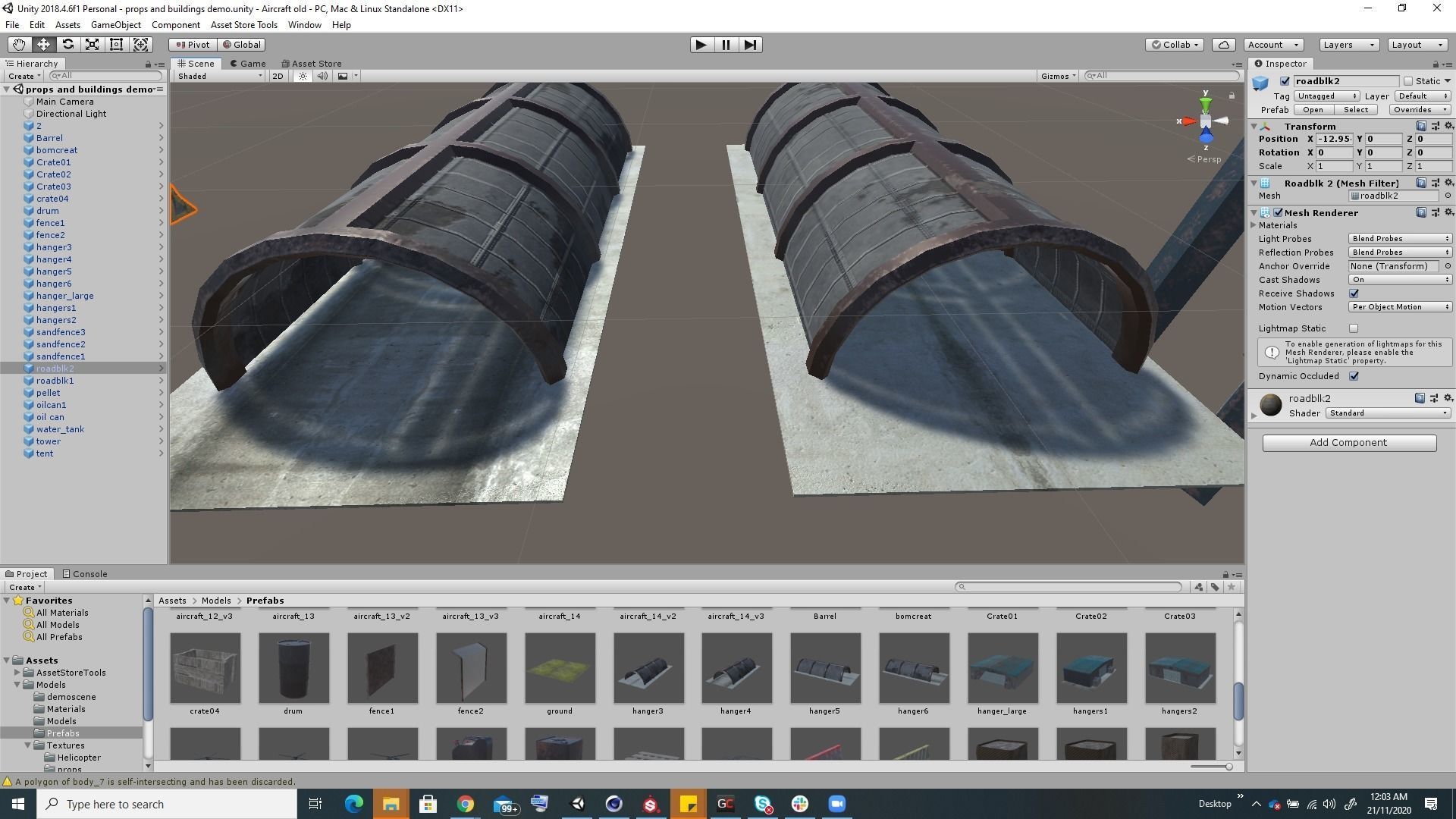 Low Poly game ready air field with helicopters and aircraft Low-poly 3D model_12