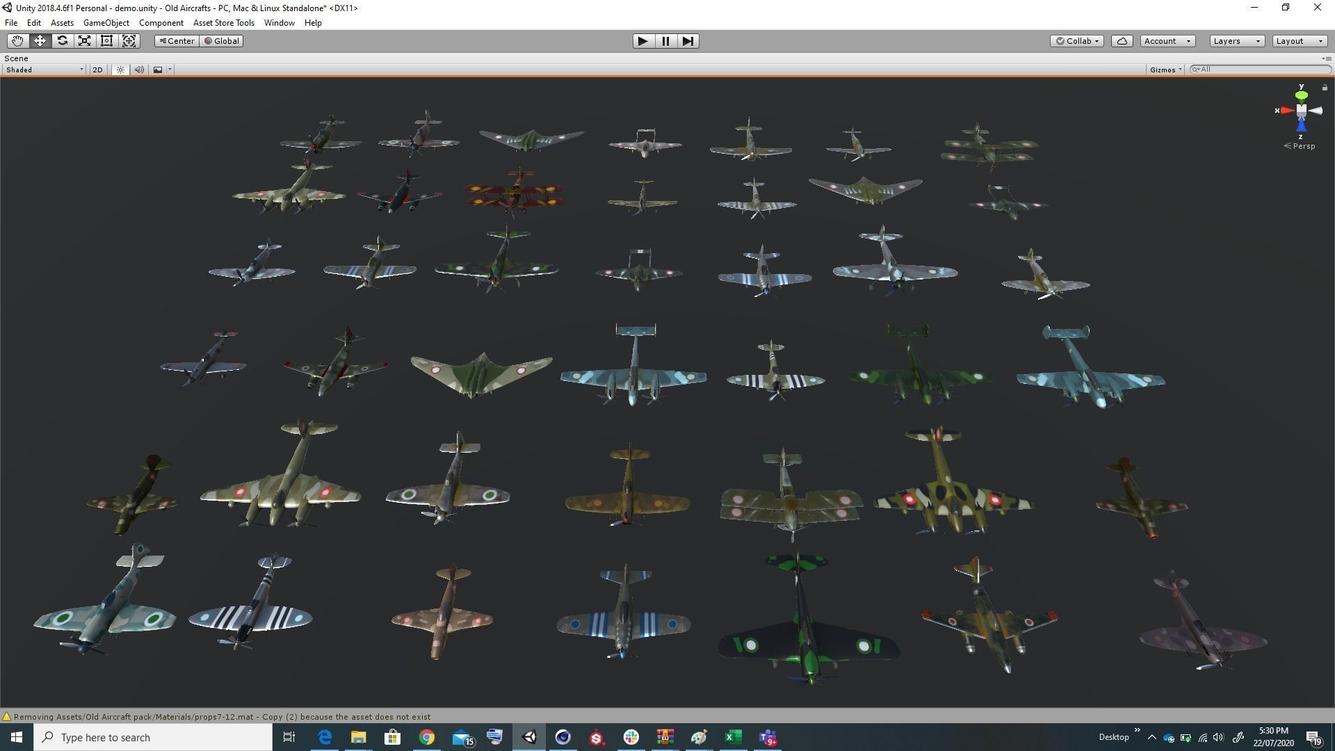 Low Poly game ready air field with helicopters and aircraft Low-poly 3D model_30