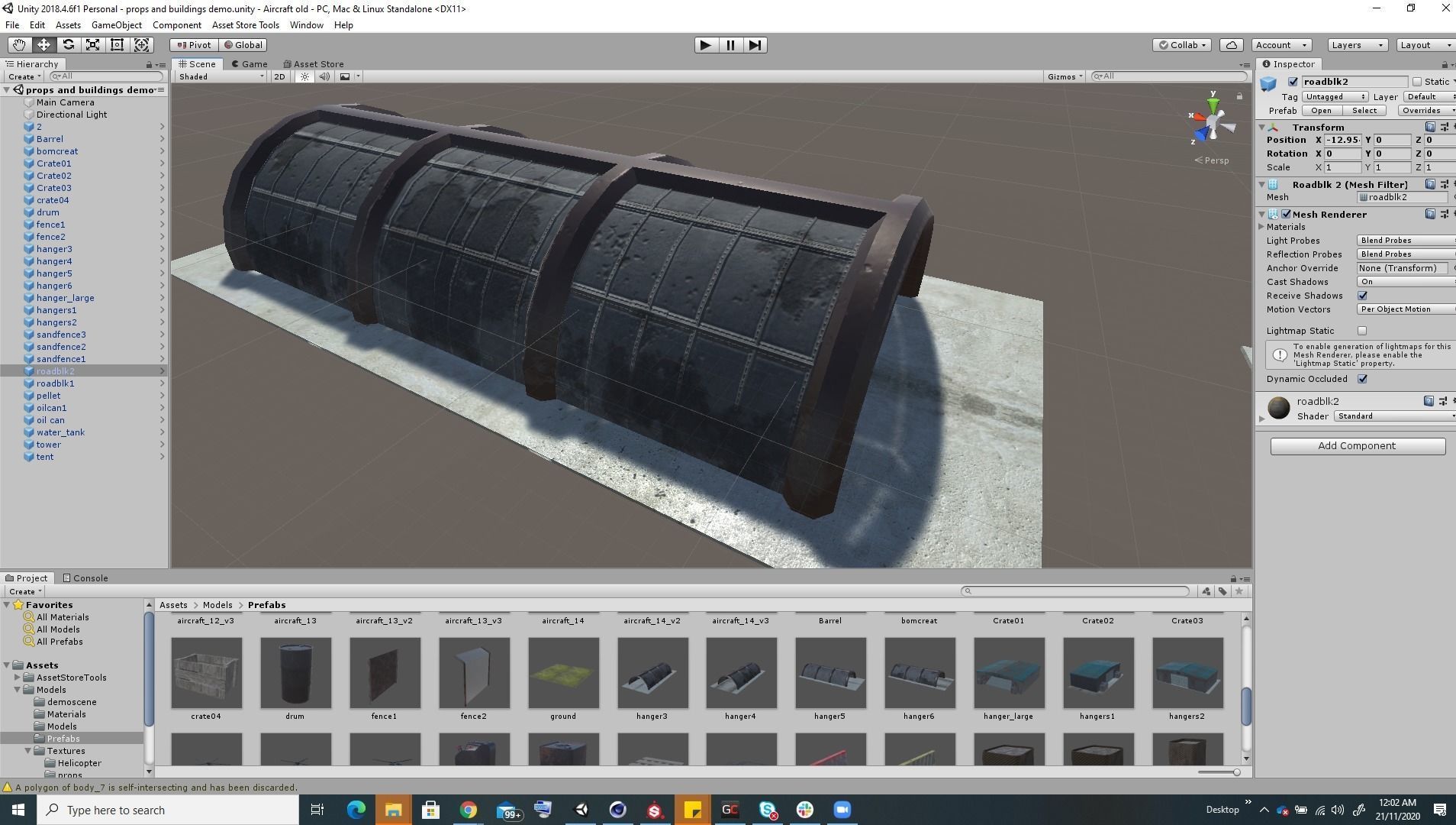 Low Poly game ready air field with helicopters and aircraft Low-poly 3D model_1