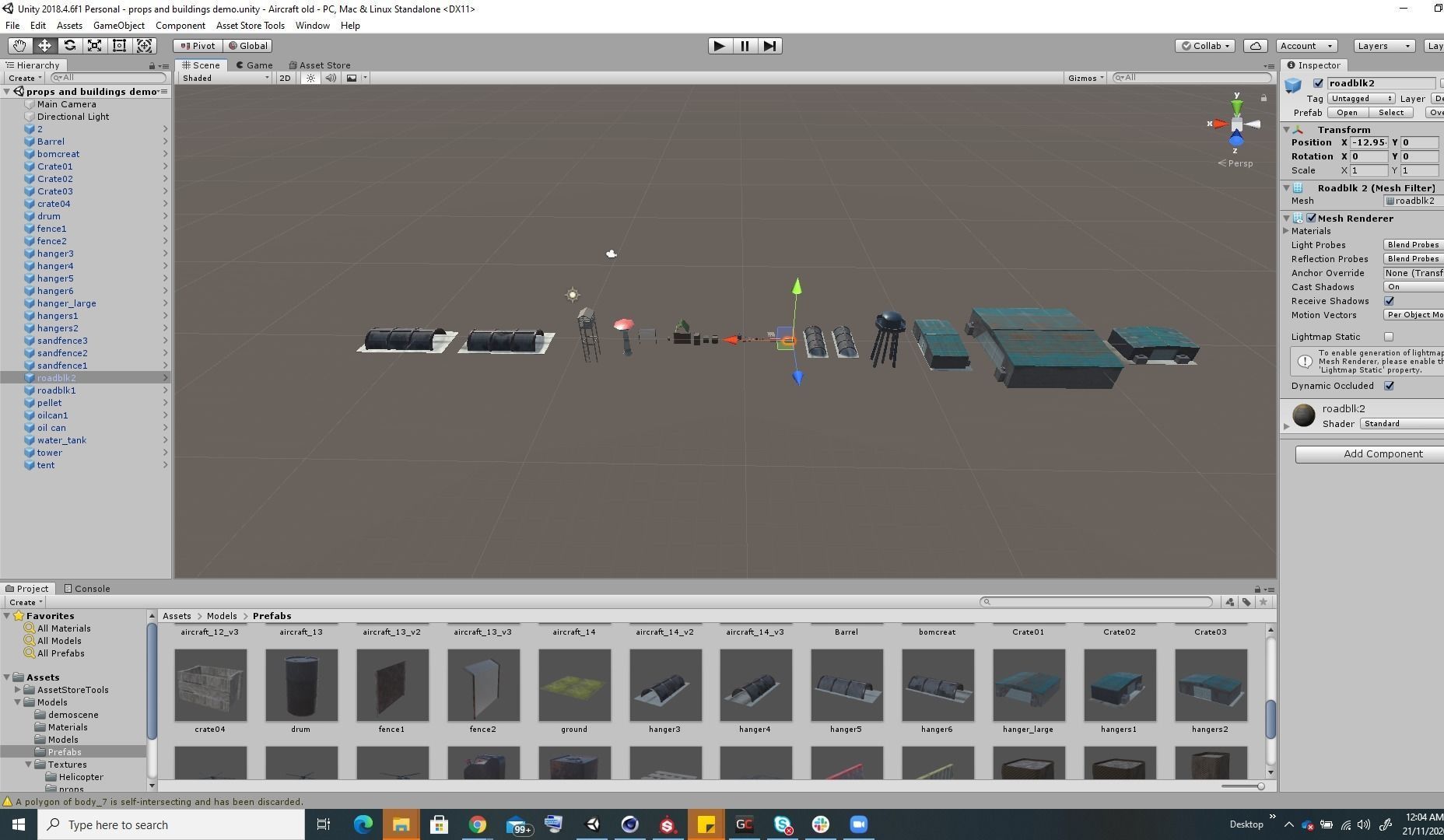 Low Poly game ready air field with helicopters and aircraft Low-poly 3D model_14