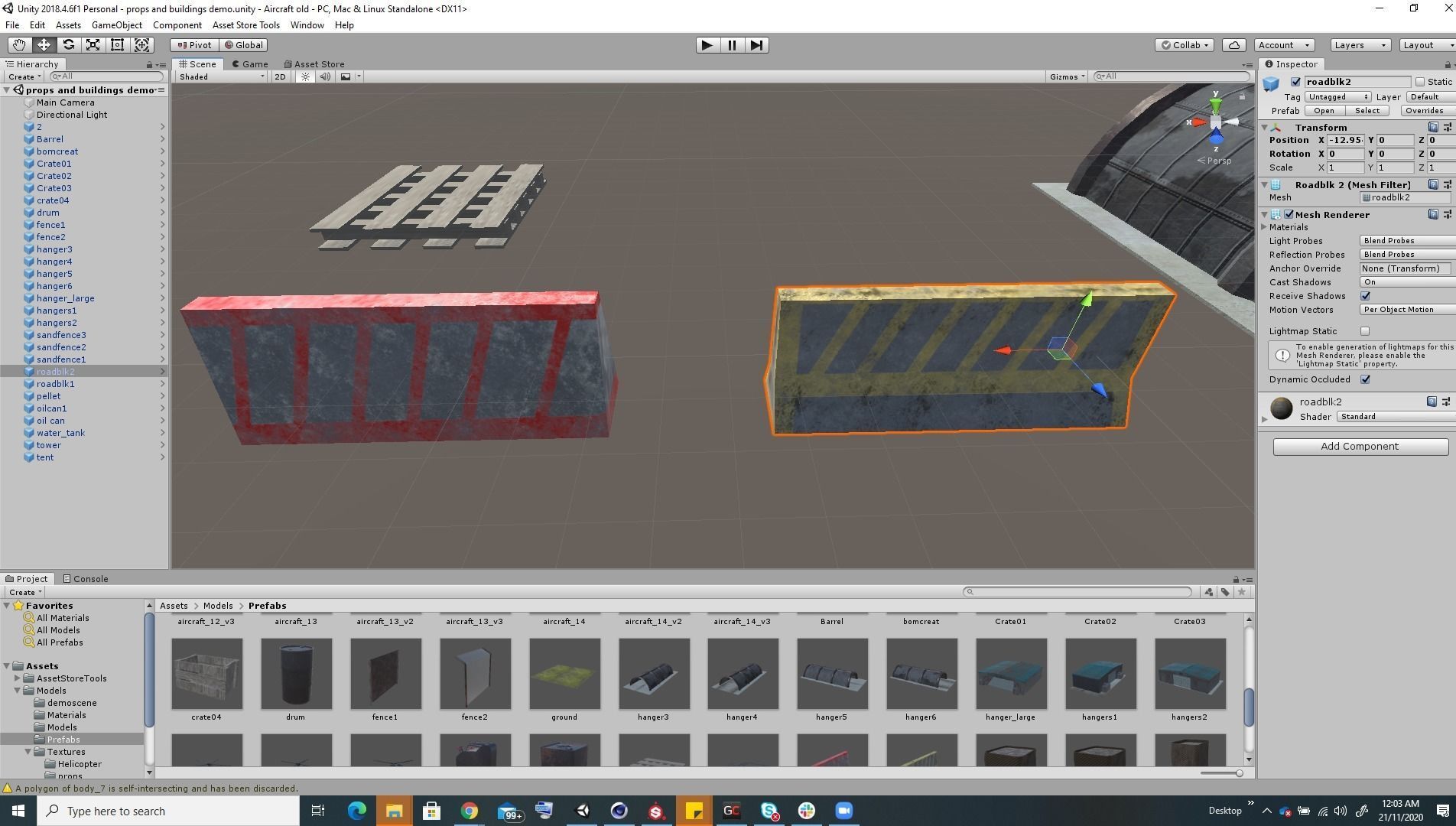 Low Poly game ready air field with helicopters and aircraft Low-poly 3D model_11