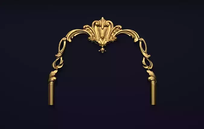 Classic decor ornament v-3D model 30 3D model