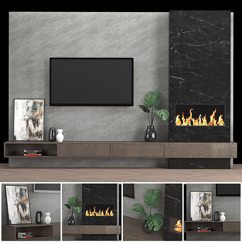 TV Wall 11 3D model