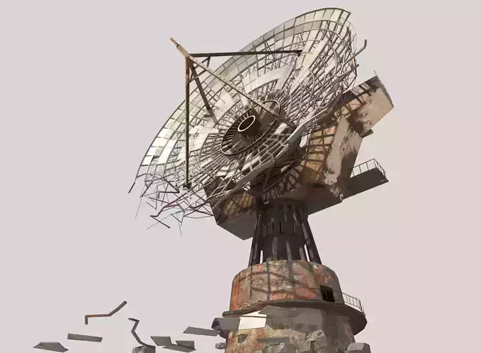 Abandoned Satellite Dish 3D model