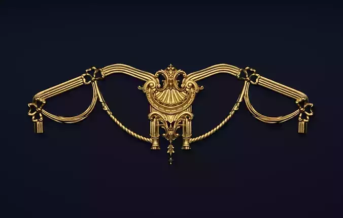 Classic decor ornament v-3D model 31